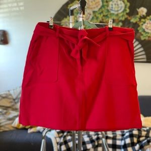 LOFT Tie Belt Anove Knee Skirt